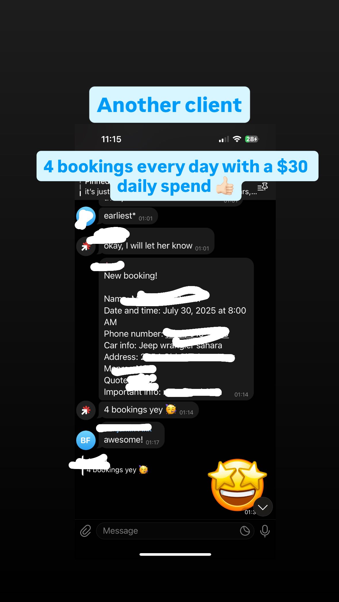 Client result